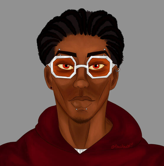Spidersona Spiderverse styled portrait